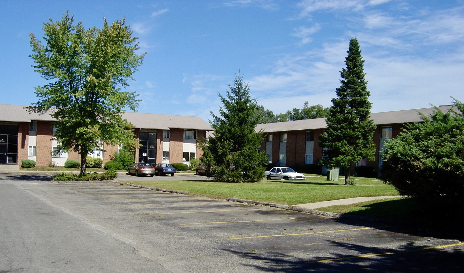 Elkhart Green Apartments aerial view in Elkhart, Indiana